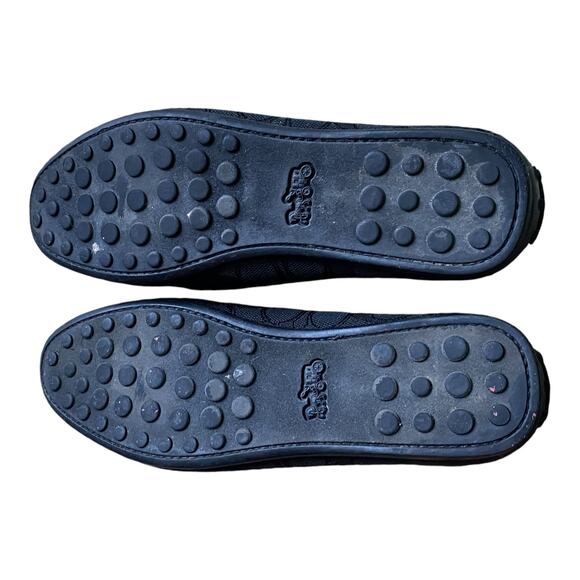 COACH Signature C Loafers Black Leather Driving Moccasin Women's 6.5 B Classic - Picture 11 of 16